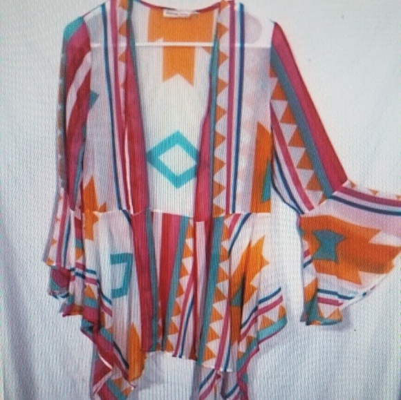 Mori girl fairy coverup robe colorful  sz medium - Picture 1 of 4